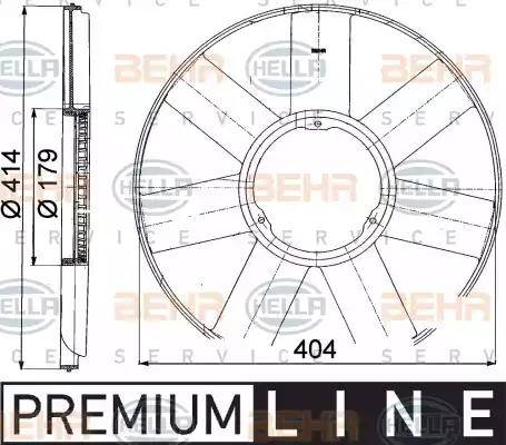 BEHR HELLA Service 8MV 376 757-481 - Крильчатка вентилятора, охолодження двигуна autozip.com.ua