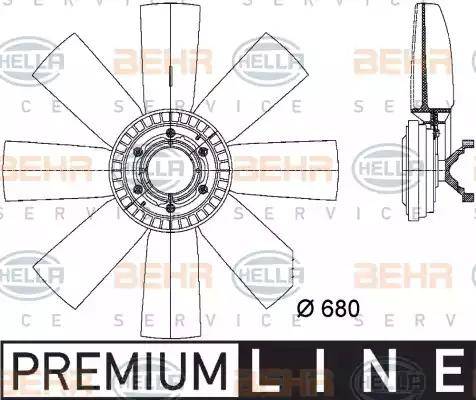 BEHR HELLA Service 8MV 376 731-461 - Вентилятор, охолодження двигуна autozip.com.ua