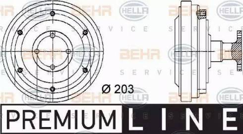 BEHR HELLA SERVICE 8MV 376 731-351 - Зчеплення, вентилятор радіатора autozip.com.ua