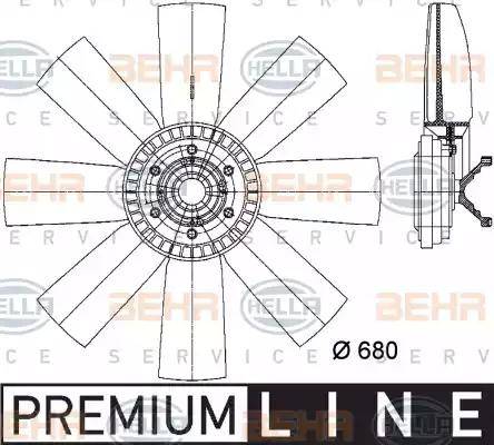 BEHR HELLA Service 8MV 376 731-321 - Вентилятор, охолодження двигуна autozip.com.ua