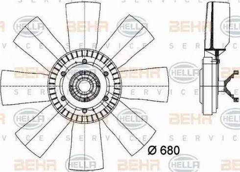 BEHR HELLA SERVICE 8MV 376 727-101 - Вентилятор, охолодження двигуна autozip.com.ua