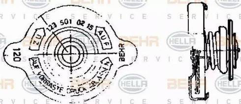 BEHR HELLA SERVICE 8MY 376 742-141 - Кришка, резервуар охолоджуючої рідини autozip.com.ua