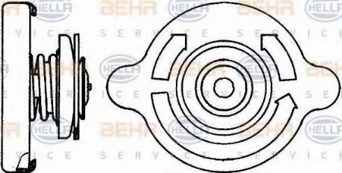 BEHR HELLA SERVICE 8MY 376 742-221 - Кришка, радіатор autozip.com.ua
