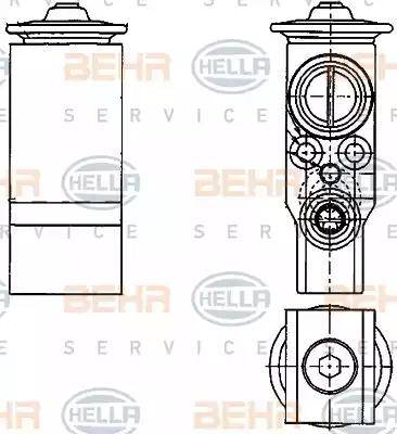 BEHR HELLA SERVICE 8UW 351 239-651 - Розширювальний клапан, кондиціонер autozip.com.ua