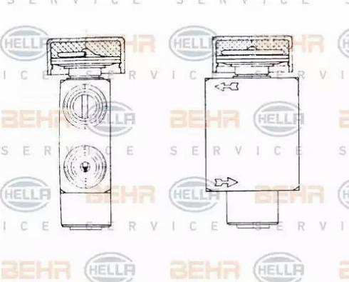 BEHR HELLA SERVICE 8UW 351 234-031 - Розширювальний клапан, кондиціонер autozip.com.ua