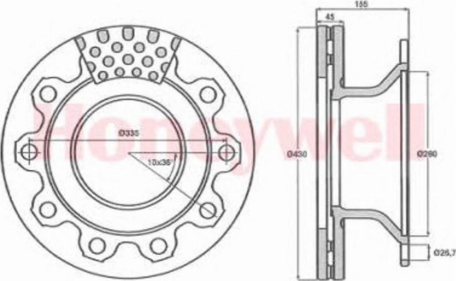 BENDIX 569020B - Гальмівний диск autozip.com.ua