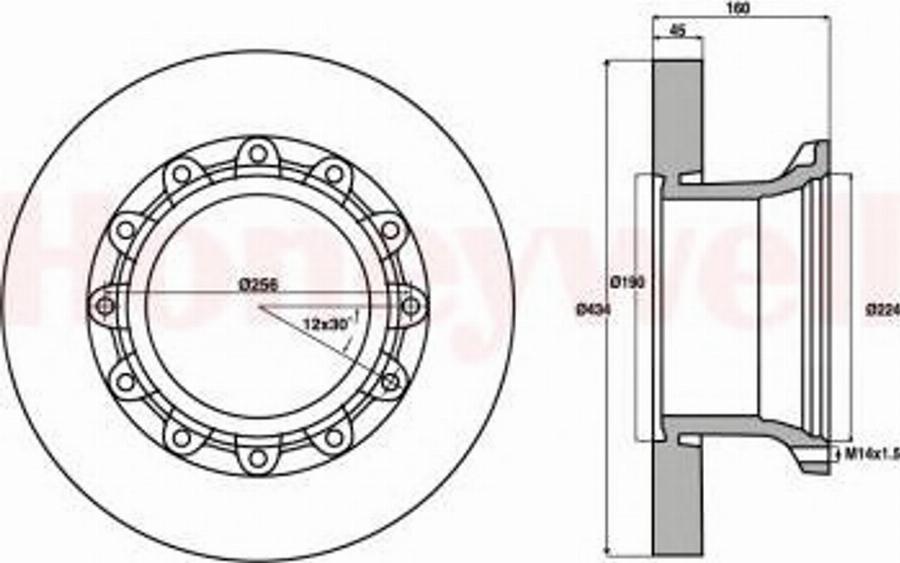 BENDIX 569114B - Гальмівний диск autozip.com.ua