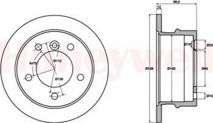 BENDIX 569120 B - Гальмівний диск autozip.com.ua