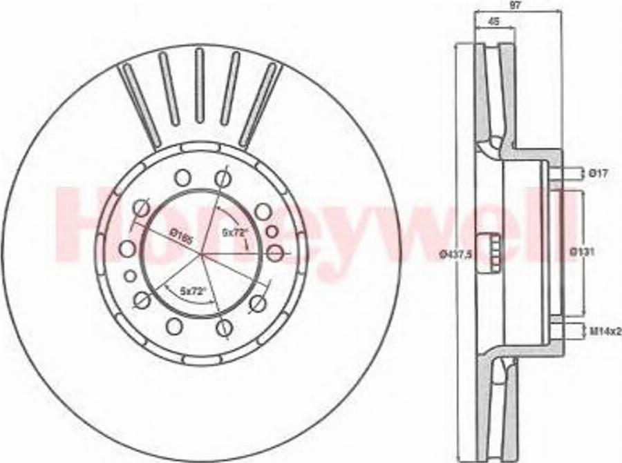 BENDIX 567953B - Гальмівний диск autozip.com.ua