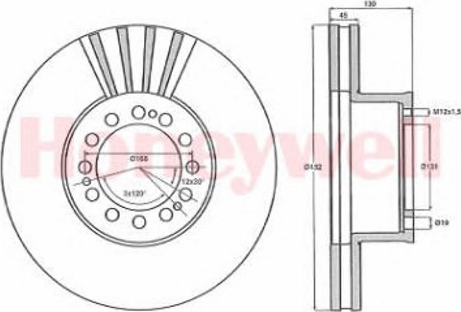 BENDIX 567408B - Гальмівний диск autozip.com.ua