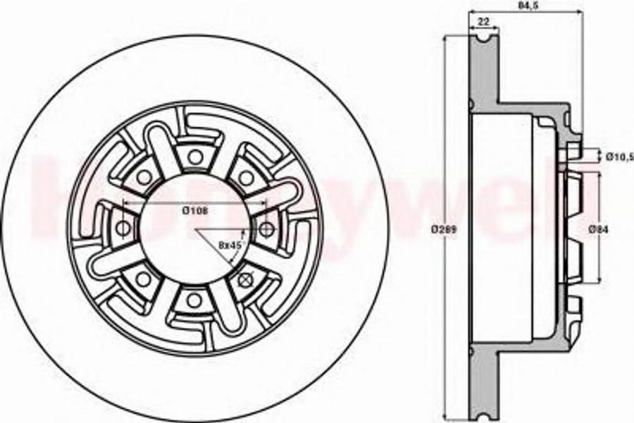 BENDIX 567128 B - Гальмівний диск autozip.com.ua