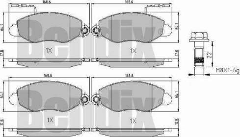 BENDIX 510903 - Гальмівні колодки, дискові гальма autozip.com.ua