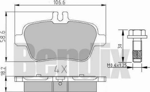 BENDIX 510914 - Гальмівні колодки, дискові гальма autozip.com.ua