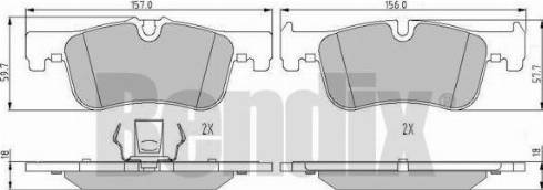 BENDIX 510982 - Гальмівні колодки, дискові гальма autozip.com.ua