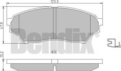 BENDIX 510931 - Гальмівні колодки, дискові гальма autozip.com.ua