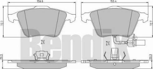 BENDIX 510920 - Гальмівні колодки, дискові гальма autozip.com.ua