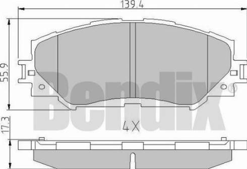 BENDIX 510499 - Гальмівні колодки, дискові гальма autozip.com.ua