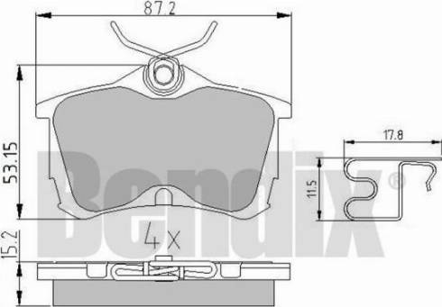 BENDIX 510449 - Гальмівні колодки, дискові гальма autozip.com.ua