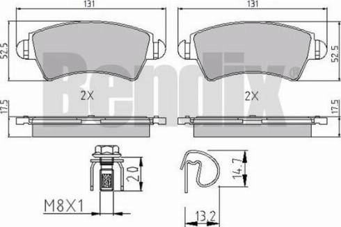 BENDIX 510448 - Гальмівні колодки, дискові гальма autozip.com.ua