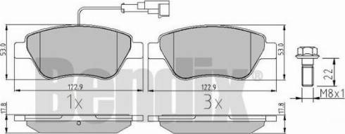 BENDIX 510409 - Гальмівні колодки, дискові гальма autozip.com.ua