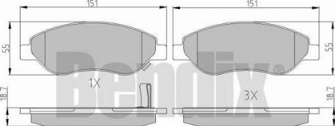 BENDIX Braking 510486 - Гальмівні колодки, дискові гальма autozip.com.ua