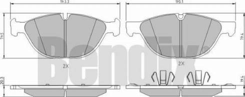 BENDIX 510598 - Гальмівні колодки, дискові гальма autozip.com.ua