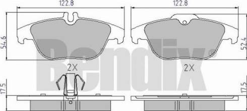 BENDIX 510547 - Гальмівні колодки, дискові гальма autozip.com.ua