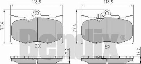 BENDIX 510560 - Гальмівні колодки, дискові гальма autozip.com.ua