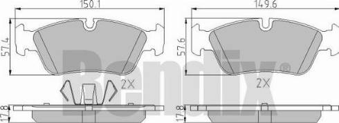 BENDIX 510506 - Гальмівні колодки, дискові гальма autozip.com.ua