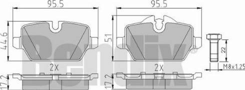 BENDIX 510508 - Гальмівні колодки, дискові гальма autozip.com.ua