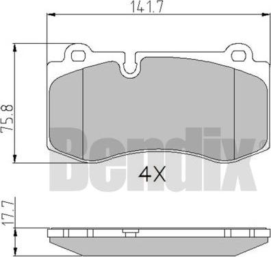 BENDIX 510580 - Гальмівні колодки, дискові гальма autozip.com.ua