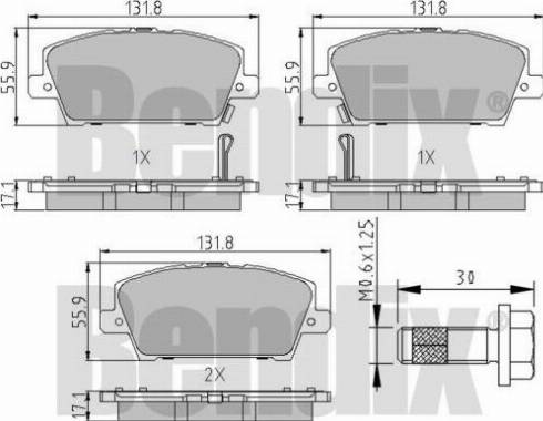 BENDIX 510534 - Гальмівні колодки, дискові гальма autozip.com.ua