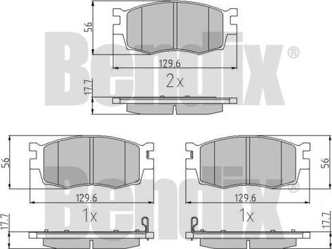 BENDIX 510537 - Гальмівні колодки, дискові гальма autozip.com.ua