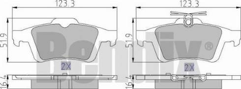 BENDIX 510529 - Гальмівні колодки, дискові гальма autozip.com.ua