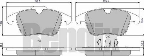 BENDIX 510526 - Гальмівні колодки, дискові гальма autozip.com.ua