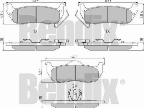 BENDIX 510570 - Гальмівні колодки, дискові гальма autozip.com.ua