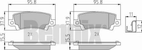 BENDIX 510642 - Гальмівні колодки, дискові гальма autozip.com.ua