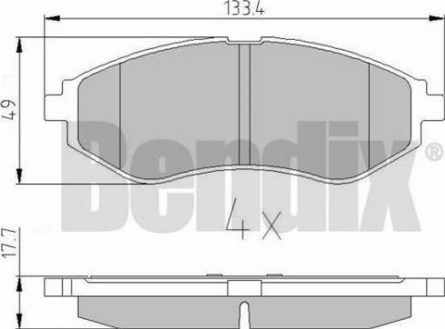 BENDIX 510635 - Гальмівні колодки, дискові гальма autozip.com.ua