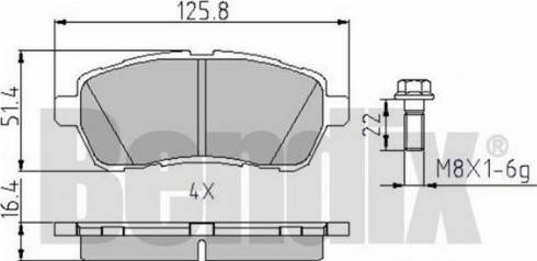 BENDIX 510630 - Гальмівні колодки, дискові гальма autozip.com.ua