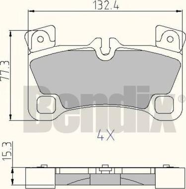 BENDIX 510676 - Гальмівні колодки, дискові гальма autozip.com.ua