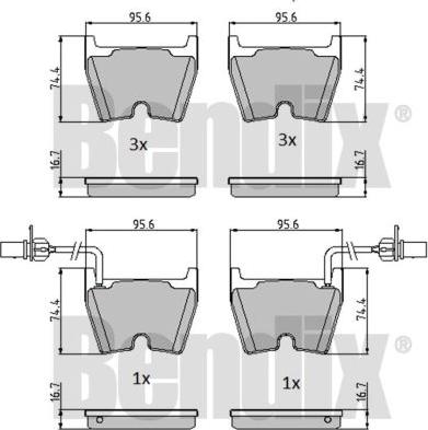 BENDIX 510673 - Гальмівні колодки, дискові гальма autozip.com.ua