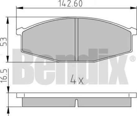 BENDIX 510055 - Гальмівні колодки, дискові гальма autozip.com.ua