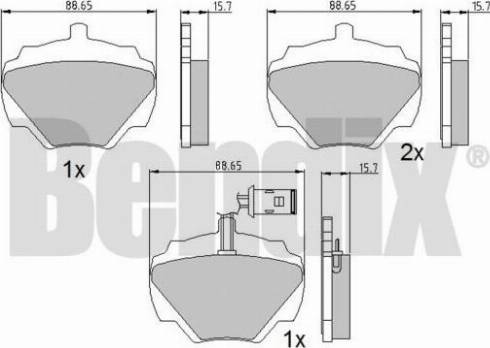 BENDIX 510066 - Гальмівні колодки, дискові гальма autozip.com.ua