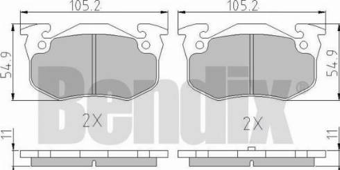 BENDIX 510036 - Гальмівні колодки, дискові гальма autozip.com.ua