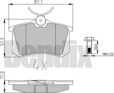 BENDIX 510070 - Гальмівні колодки, дискові гальма autozip.com.ua