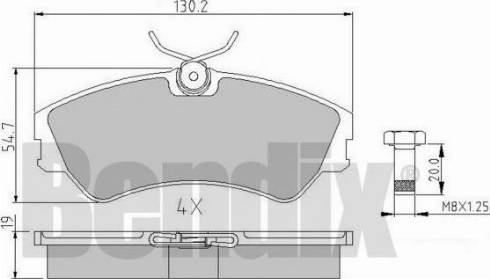 BENDIX 510101 - Гальмівні колодки, дискові гальма autozip.com.ua