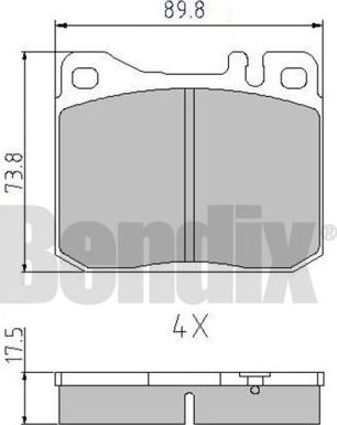 BENDIX 510112 - Гальмівні колодки, дискові гальма autozip.com.ua