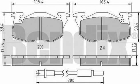 BENDIX 510187 - Гальмівні колодки, дискові гальма autozip.com.ua