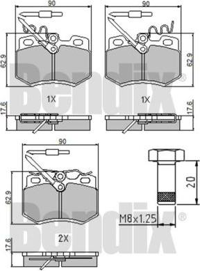 BENDIX 510120 - Гальмівні колодки, дискові гальма autozip.com.ua