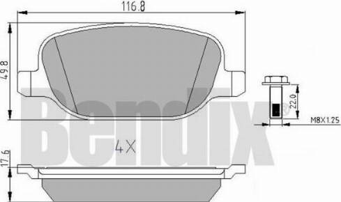 BENDIX 510891 - Гальмівні колодки, дискові гальма autozip.com.ua